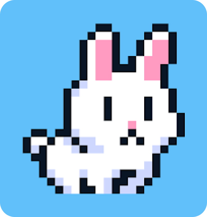 Pixel art bunny game